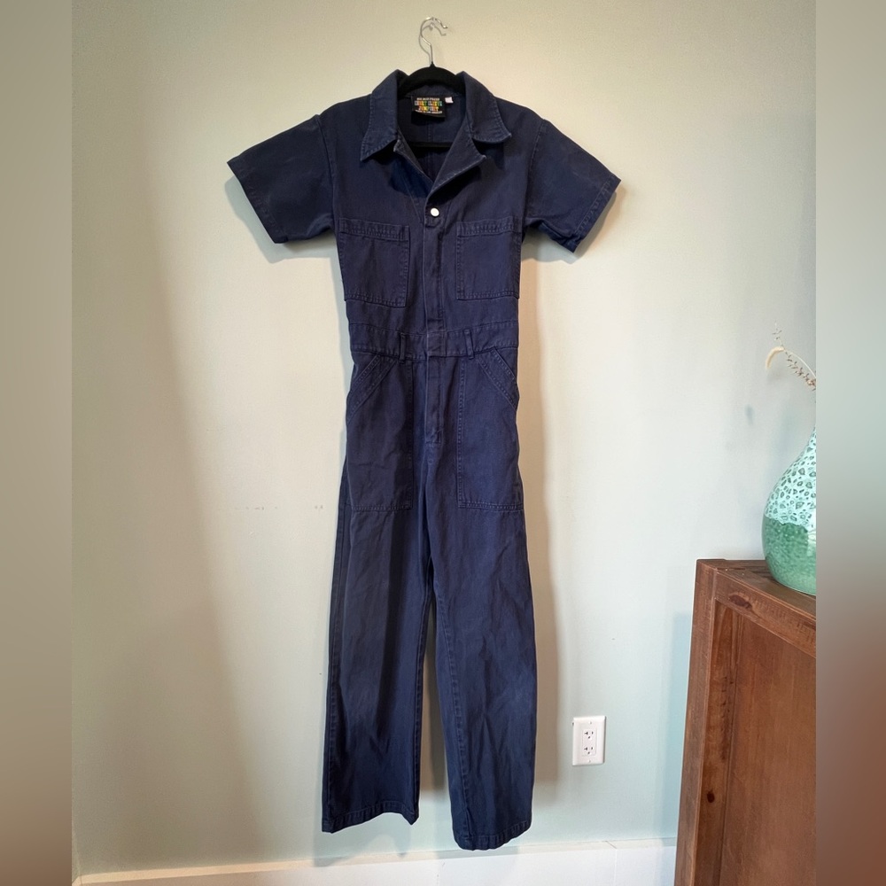 Big Bud Press Navy Short Sleeve Jumpsuit